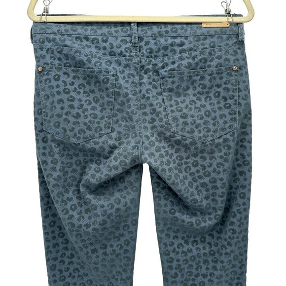Anthropologie Pilcro Stet Leopard Print Blue Skinny Ankle Pants Womens 27 - Picture 5 of 11